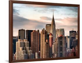 Skyline with a Top of the Chrysler Building at Sunset-Philippe Hugonnard-Framed Photographic Print