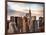 Skyline with a Top of the Chrysler Building at Sunset-Philippe Hugonnard-Framed Photographic Print