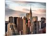 Skyline with a Top of the Chrysler Building at Sunset-Philippe Hugonnard-Mounted Photographic Print