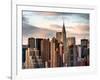 Skyline with a Top of the Chrysler Building at Sunset-Philippe Hugonnard-Framed Photographic Print