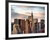 Skyline with a Top of the Chrysler Building at Sunset-Philippe Hugonnard-Framed Photographic Print