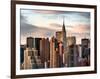 Skyline with a Top of the Chrysler Building at Sunset-Philippe Hugonnard-Framed Photographic Print