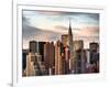 Skyline with a Top of the Chrysler Building at Sunset-Philippe Hugonnard-Framed Photographic Print