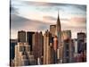Skyline with a Top of the Chrysler Building at Sunset-Philippe Hugonnard-Stretched Canvas