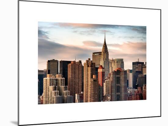 Skyline with a Top of the Chrysler Building at Sunset-Philippe Hugonnard-Mounted Art Print