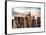 Skyline with a Top of the Chrysler Building at Sunset-Philippe Hugonnard-Framed Stretched Canvas