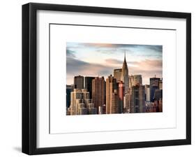 Skyline with a Top of the Chrysler Building at Sunset-Philippe Hugonnard-Framed Art Print