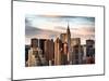 Skyline with a Top of the Chrysler Building at Sunset-Philippe Hugonnard-Mounted Art Print