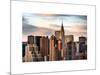 Skyline with a Top of the Chrysler Building at Sunset-Philippe Hugonnard-Mounted Art Print