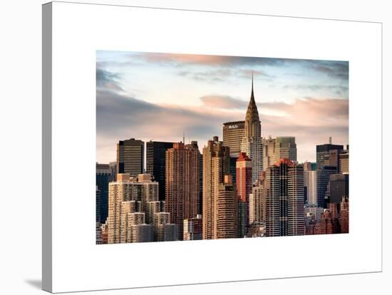 Skyline with a Top of the Chrysler Building at Sunset-Philippe Hugonnard-Stretched Canvas