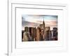 Skyline with a Top of the Chrysler Building at Sunset-Philippe Hugonnard-Framed Art Print