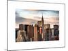 Skyline with a Top of the Chrysler Building at Sunset-Philippe Hugonnard-Mounted Art Print