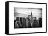 Skyline with a Top of the Chrysler Building at Sunset-Philippe Hugonnard-Framed Stretched Canvas