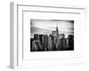 Skyline with a Top of the Chrysler Building at Sunset-Philippe Hugonnard-Framed Art Print