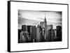 Skyline with a Top of the Chrysler Building at Sunset-Philippe Hugonnard-Framed Stretched Canvas