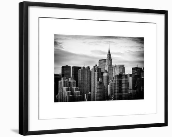 Skyline with a Top of the Chrysler Building at Sunset-Philippe Hugonnard-Framed Art Print