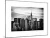 Skyline with a Top of the Chrysler Building at Sunset-Philippe Hugonnard-Mounted Art Print