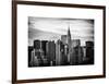 Skyline with a Top of the Chrysler Building at Sunset-Philippe Hugonnard-Framed Art Print