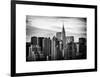 Skyline with a Top of the Chrysler Building at Sunset-Philippe Hugonnard-Framed Art Print