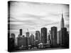 Skyline with Empire State Building at Sunset-Philippe Hugonnard-Stretched Canvas