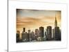 Skyline with Empire State Building at Sunset-Philippe Hugonnard-Stretched Canvas