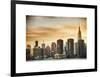 Skyline with Empire State Building at Sunset-Philippe Hugonnard-Framed Art Print