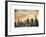 Skyline with Empire State Building at Sunset-Philippe Hugonnard-Framed Art Print