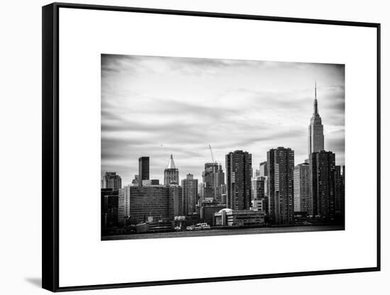 Skyline with Empire State Building at Sunset-Philippe Hugonnard-Framed Stretched Canvas