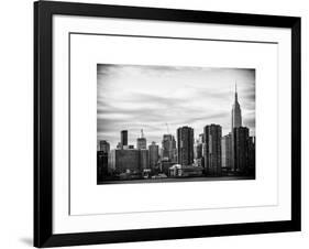 Skyline with Empire State Building at Sunset-Philippe Hugonnard-Framed Art Print