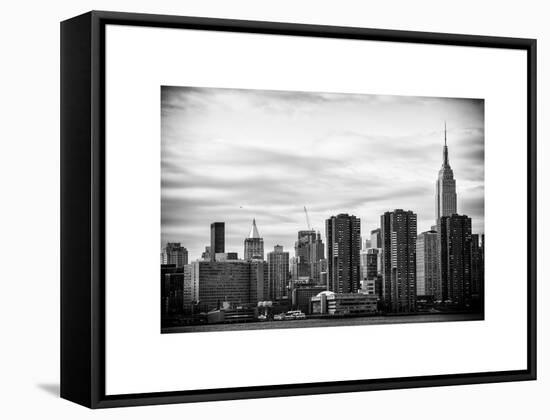 Skyline with Empire State Building at Sunset-Philippe Hugonnard-Framed Stretched Canvas