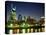 Skyline with Reflection in Cumberland River-Barry Winiker-Stretched Canvas