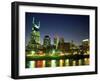 Skyline with Reflection in Cumberland River-Barry Winiker-Framed Photographic Print