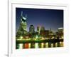 Skyline with Reflection in Cumberland River-Barry Winiker-Framed Photographic Print