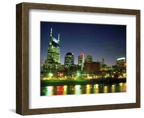 Skyline with Reflection in Cumberland River-Barry Winiker-Framed Photographic Print