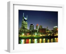 Skyline with Reflection in Cumberland River-Barry Winiker-Framed Photographic Print