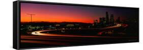 Skyline with S in Road, Seattle, Washington, USA-Terry Eggers-Framed Stretched Canvas