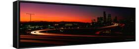 Skyline with S in Road, Seattle, Washington, USA-Terry Eggers-Framed Stretched Canvas