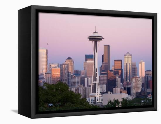 Skyline with Space Needle From Kerry Park, Seattle, Washington, USA-Jamie & Judy Wild-Framed Stretched Canvas
