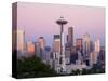 Skyline with Space Needle From Kerry Park, Seattle, Washington, USA-Jamie & Judy Wild-Stretched Canvas