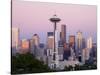 Skyline with Space Needle From Kerry Park, Seattle, Washington, USA-Jamie & Judy Wild-Stretched Canvas