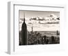 Skyline with the Empire State Building and the One World Trade Center, Manhattan, NYC, Sepia Light-Philippe Hugonnard-Framed Photographic Print