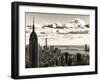 Skyline with the Empire State Building and the One World Trade Center, Manhattan, NYC, Sepia Light-Philippe Hugonnard-Framed Premium Photographic Print