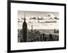 Skyline with the Empire State Building and the One World Trade Center, Manhattan, NYC, Sepia Light-Philippe Hugonnard-Framed Art Print