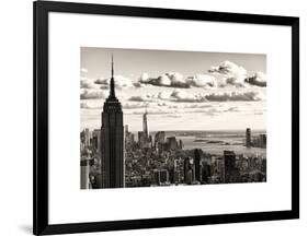 Skyline with the Empire State Building and the One World Trade Center, Manhattan, NYC, Sepia Light-Philippe Hugonnard-Framed Art Print