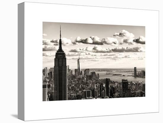 Skyline with the Empire State Building and the One World Trade Center, Manhattan, NYC, Sepia Light-Philippe Hugonnard-Stretched Canvas