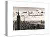 Skyline with the Empire State Building and the One World Trade Center, Manhattan, NYC, Sepia Light-Philippe Hugonnard-Stretched Canvas