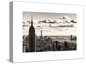 Skyline with the Empire State Building and the One World Trade Center, Manhattan, NYC, Sepia Light-Philippe Hugonnard-Stretched Canvas