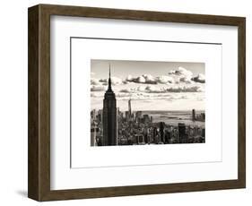 Skyline with the Empire State Building and the One World Trade Center, Manhattan, NYC, Sepia Light-Philippe Hugonnard-Framed Art Print