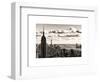 Skyline with the Empire State Building and the One World Trade Center, Manhattan, NYC, Sepia Light-Philippe Hugonnard-Framed Art Print