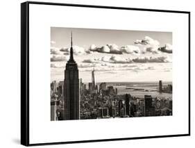 Skyline with the Empire State Building and the One World Trade Center, Manhattan, NYC, Sepia Light-Philippe Hugonnard-Framed Stretched Canvas